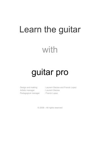 Learn the guitar with Guitar Pro