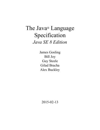 The Java Language Specification, Java SE 8