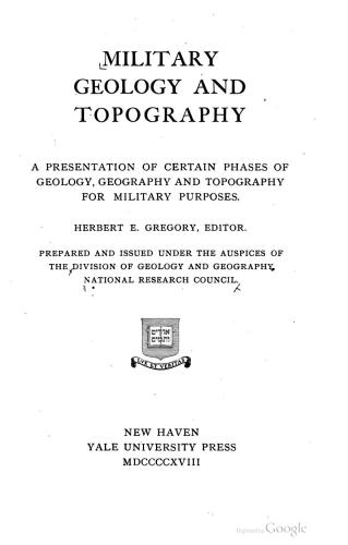 Military Geology and Topography