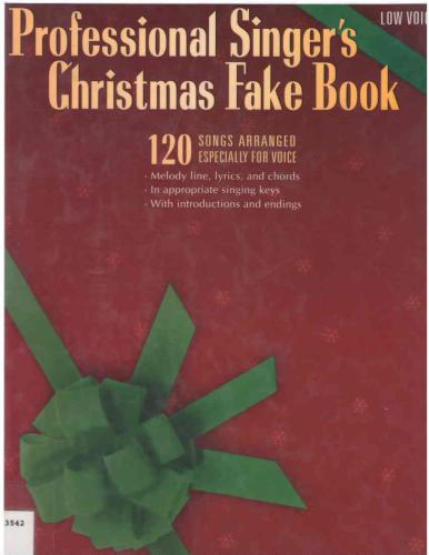 Professional singer's Christmas fake book