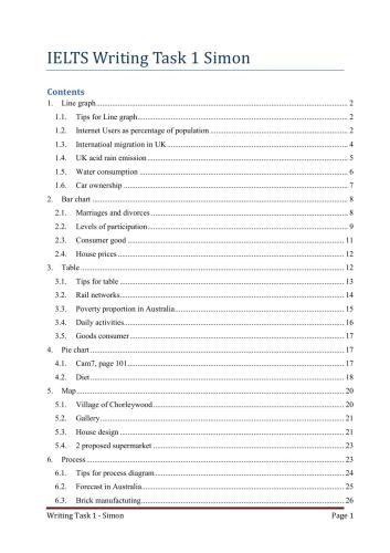 Writing Task 1 - Band 9 collection