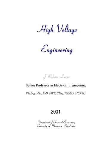 High voltage engineering