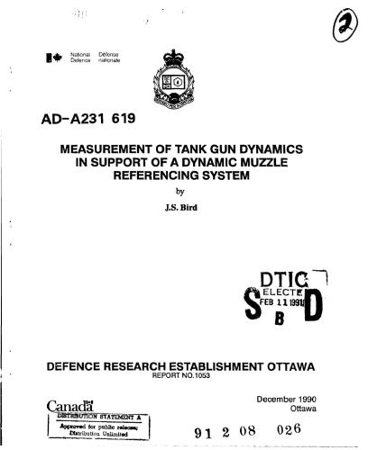 Measurement of tank gun dynamics in support of a dynamic muzzle referencing system