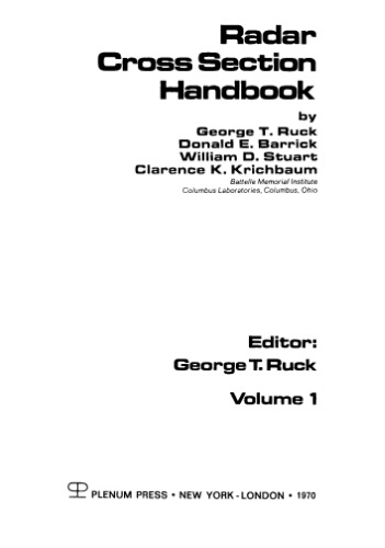 Radar Cross Section Handbook. Volume 1