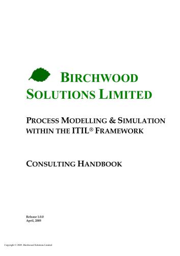 Process Modeling and Simulation with ITIL Framework