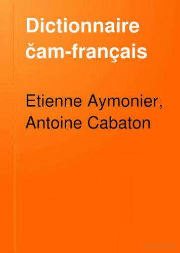 Dictionnaire čam-français