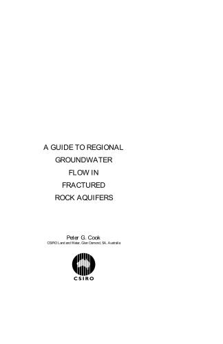 A Guide To Regional Groundwater Flow In Fractured Rock Aquifers