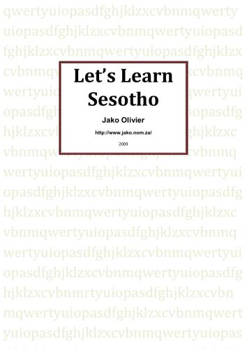 Let’s learn Sesotho