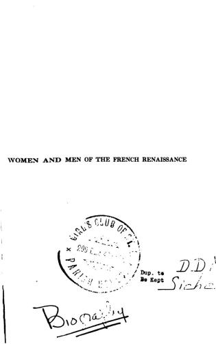 Women and Men of the French Renaissance