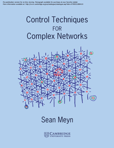 Control Techniques for Complex Networks