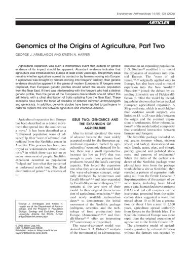 Genomics at the Origins of Agriculture, Part Two