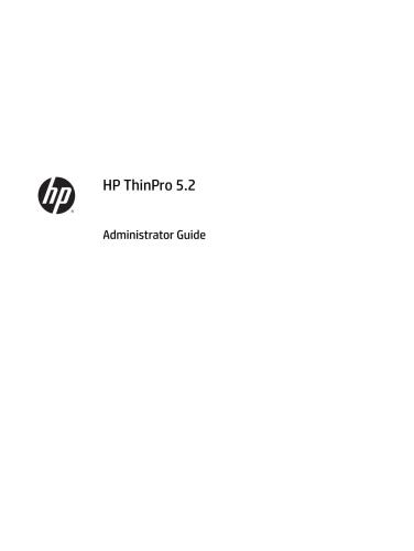 HP ThinPro 5.2 Administrator Guide