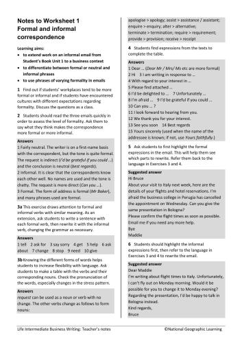 Life - Upper Intermediate B2 - Business Writing Worksheets