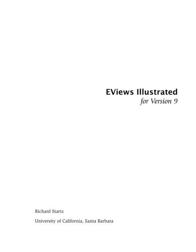 EViews Illustrated for Version 9