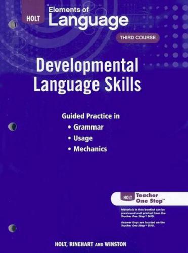 Developmental Language Skills - Guided Practice in Grammar, Usage, and Mechanics (Grade 9)