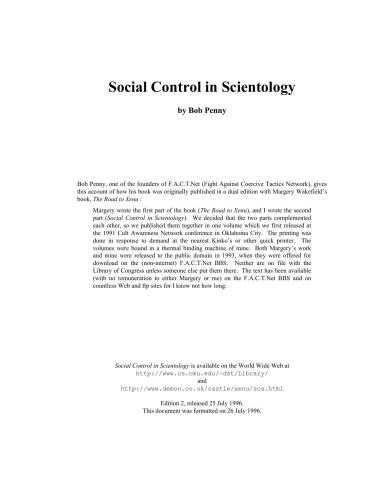 Social Control in Scientology