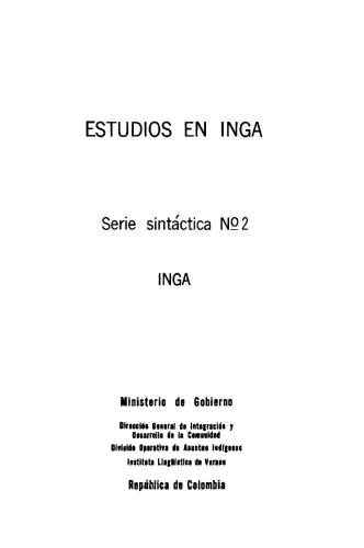 Estudios en inga