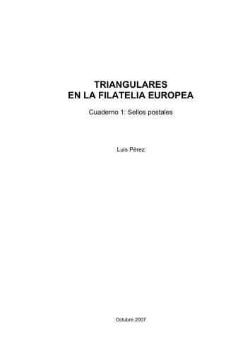 Triangulares en la Filatelia Europea, Cuaderno 1: Sellos postales. Треугольные марки в европейской филателии. Книга 1: Почтовые марки