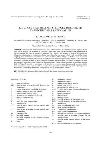 Ice Gross Heat Release Strongly Influenced by Specific Heat Ratio Values