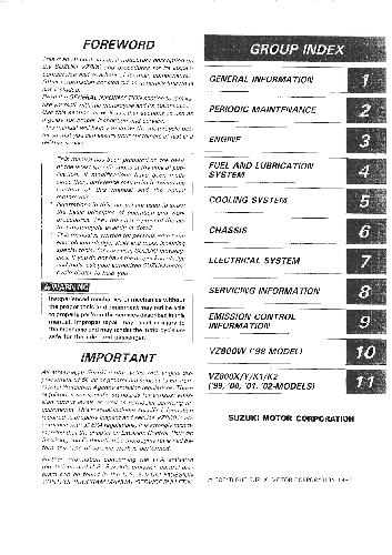 Suzuki VZ Repair Manual