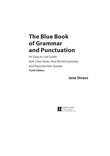 The Blue Book of Grammar and Punctuation