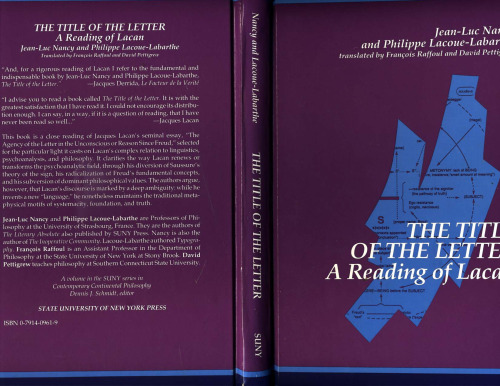 The Title of the Letter: A Reading of Lacan