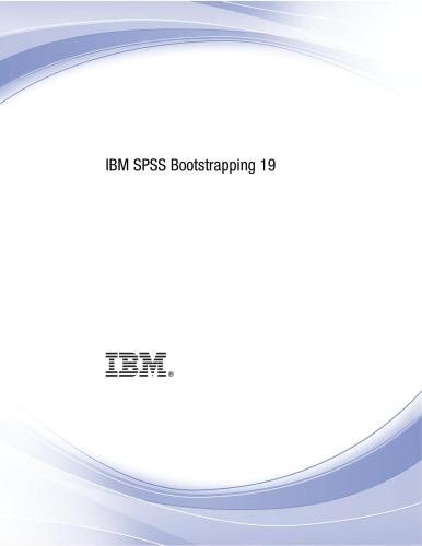 IBM SPSS Bootstrapping 19