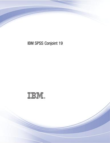 IBM SPSS Conjoint 19