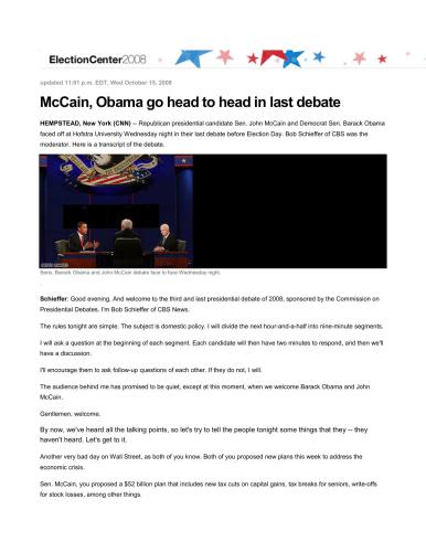 Obama go head to head in last debate