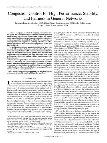 Congestion Control for High Performance, Stability, and Fairness in General Networks