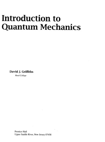 Introduction to quantum mechanics