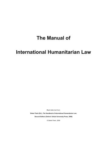 The Manual of International Humanitarian Law