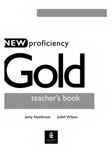 New Proficiency Gold Teacher's Book