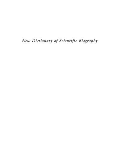 New Dictionary of Scientific Biography. Vol.1. Abderhalden - Byers