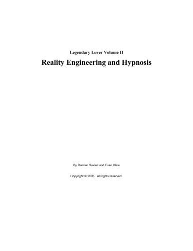 Reality Engineering and Hypnosis