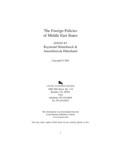 The Foreign Policies of Middle East States