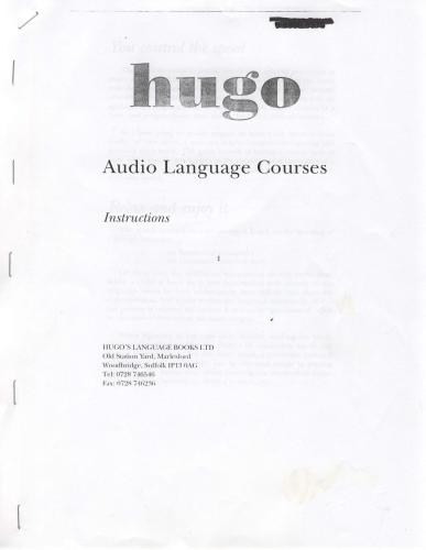 Hugo Language Course: Russian in Three months (Book)