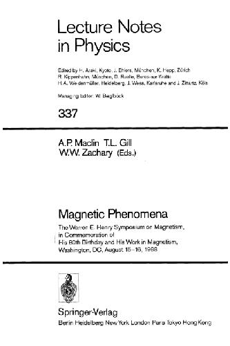 Magnetic Phenomena