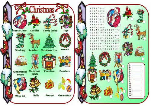 Christmas - worksheet - picture dictionary