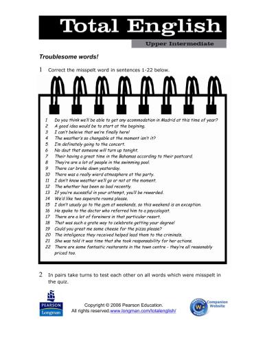 Total English Upper-Intermediate - additional materials for teachers