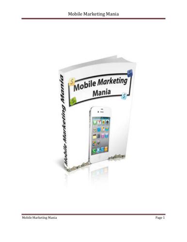 Mobile Marketing Mania