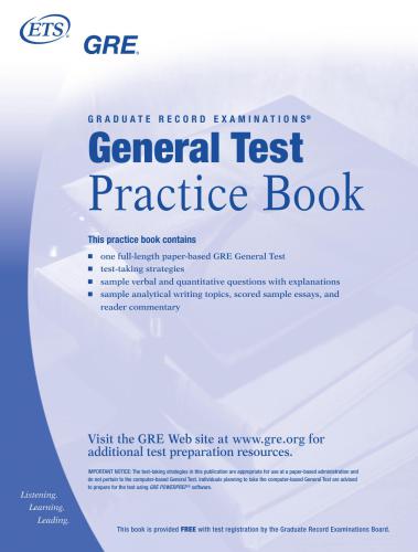 GRE Practice book with Keys