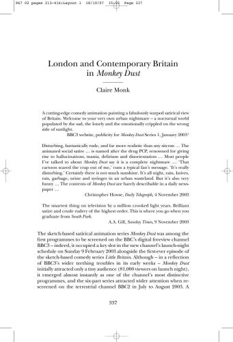 London and contemporary Britain in Monkey Dust