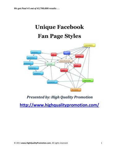 Unique Facebook Fan Page Styles