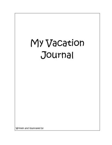 Журнал - распечатка. My Vacation Journal. English