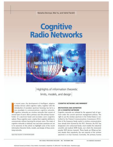 Cognitive Radio Networks