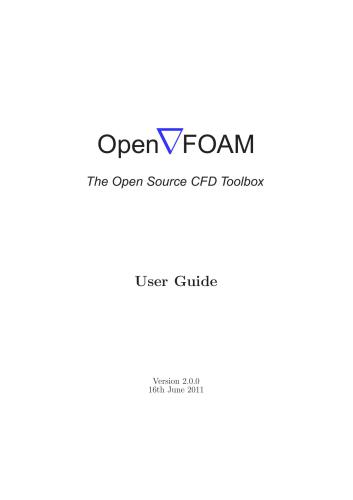 Open FOAM: The Open Source CFD Toolbox. User Guide