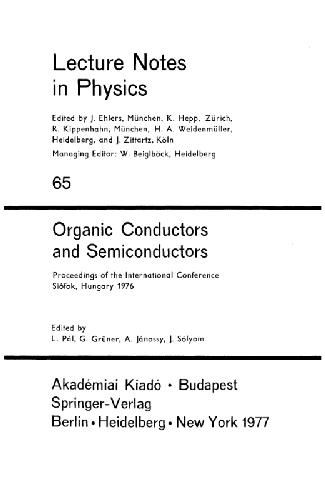 Organic Conductors and Semiconductors