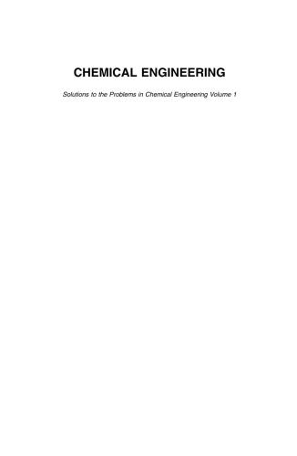 Coulson&Richardson's Chemical Engineering. V.4. Solutions to the Problems in Chemical Engineering from Volume 1