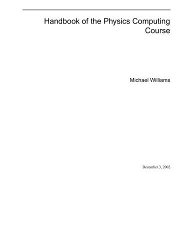 Handbook of the Physics Computing Course